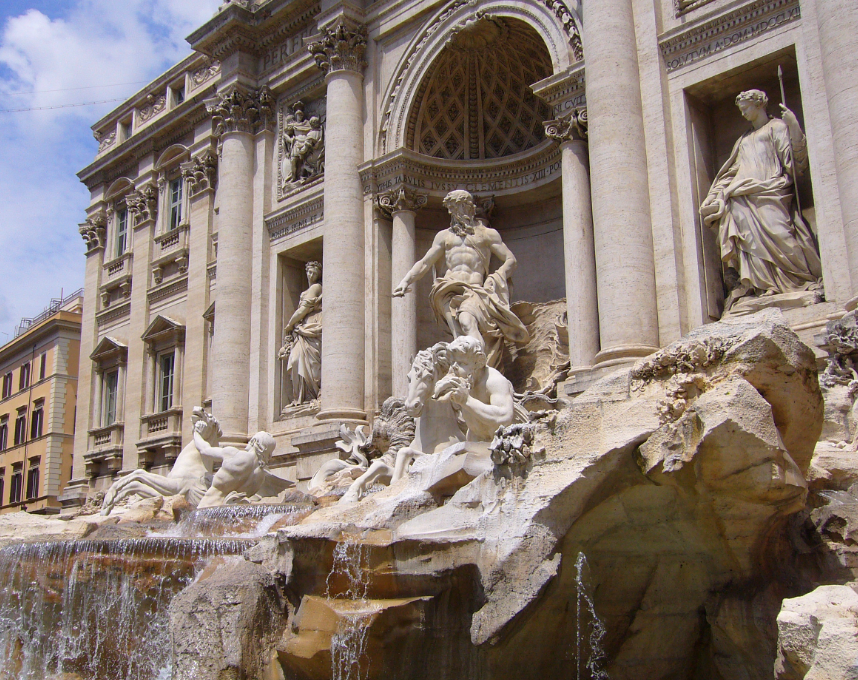 Der Trevi -Brunnen trifft auf Xingyan Stone Skulptur: Ein Zusammenstoß chinesischer und westlicher Steinskulpturen