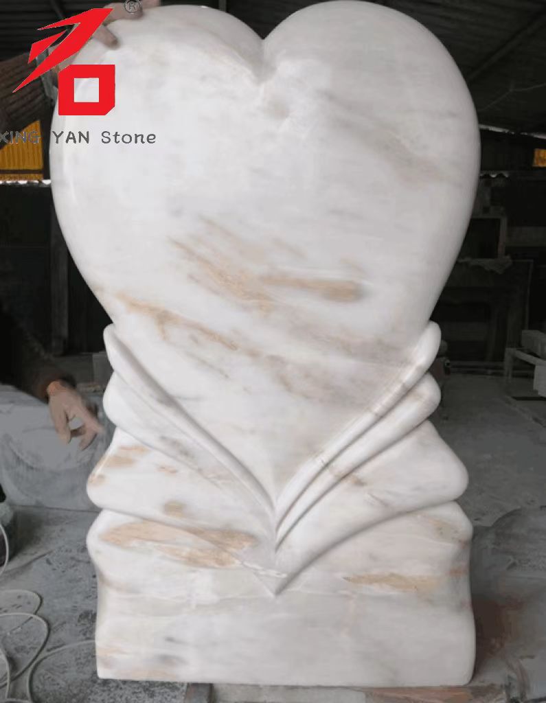 China Xingyan herzförmige Kunststein Carving Grabstein