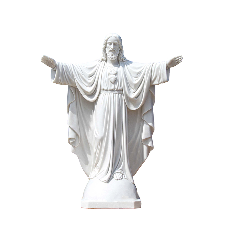 Handgeschnitzte einladende Jesus-Marmorstatue