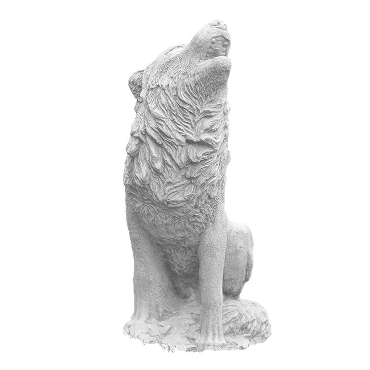 Marmor-Tierstatue Wolf