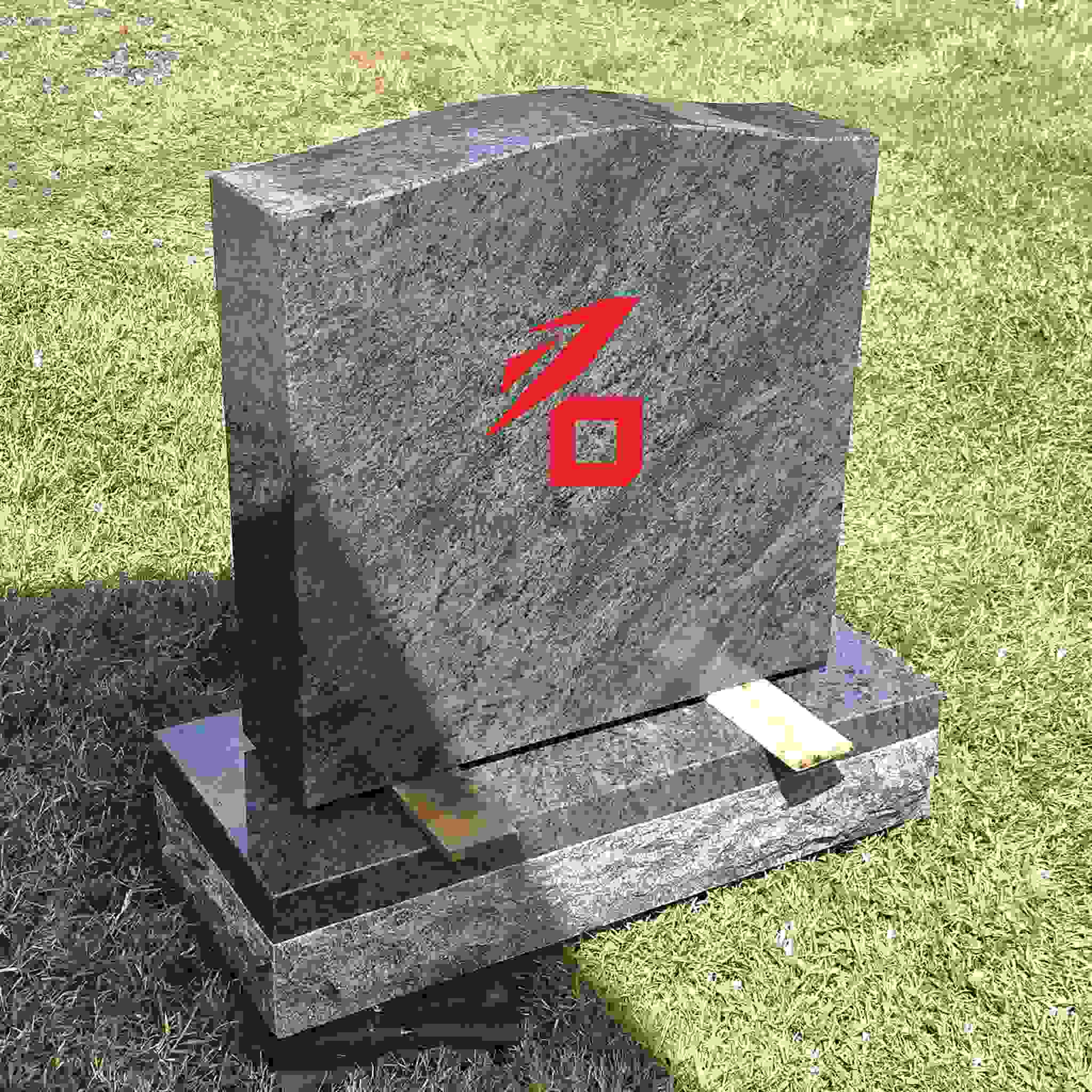 Einfaches Einzelmonument aus Granit