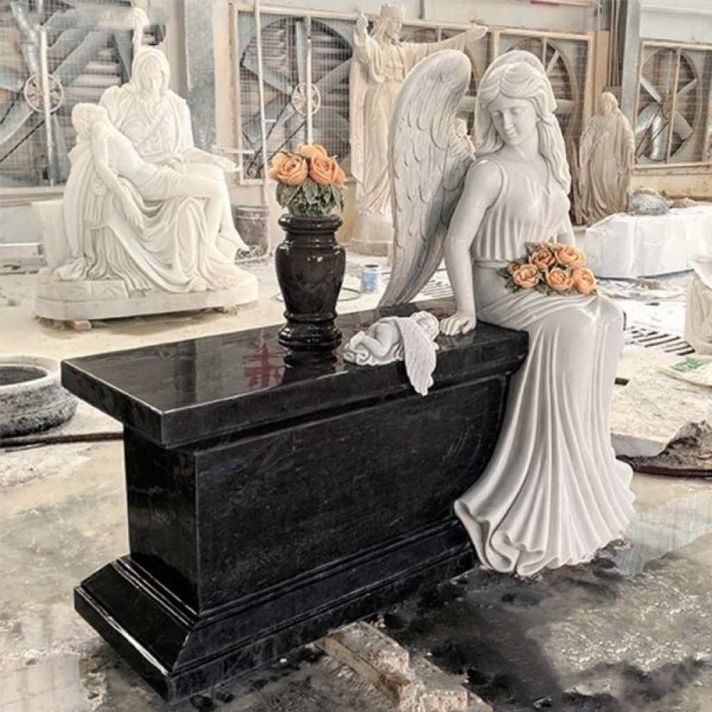 Xingyan-Engel-Schutzgrabstein aus Marmor
